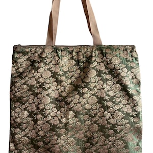 Handmade Tote Bag Brocade Large Bag