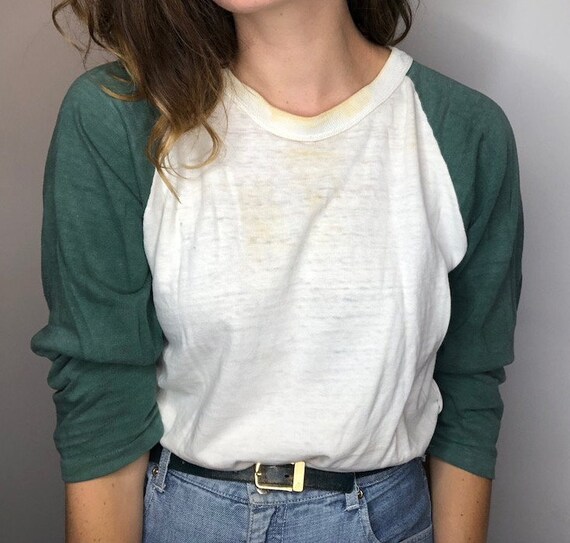 Vintage 70s Baseball Tee // Russell Southern Co. /
