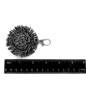 Leather Keychain, Pom Pom, Bag Charm, Bag Accessories, Real Leather Accessory, Handmade Keychain, Purse, Genuine Leather, Pompom, Gift Her image 9