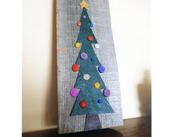 Wood Christmas Tree, Christmas Tree, Wood Log, Christmas Decoration, Leather Tree, Christmas Alder Tree, Reclaimed Wood, Pallet Wood, Rustic