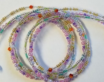 hand beaded mask holder, eyeglass holder , wrap bracelet