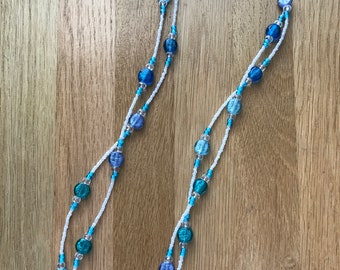 Long Blue Necklace - Etsy