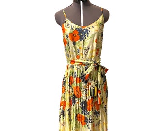 Custom Made Flowy Maxi Dress from Vintage Fabric