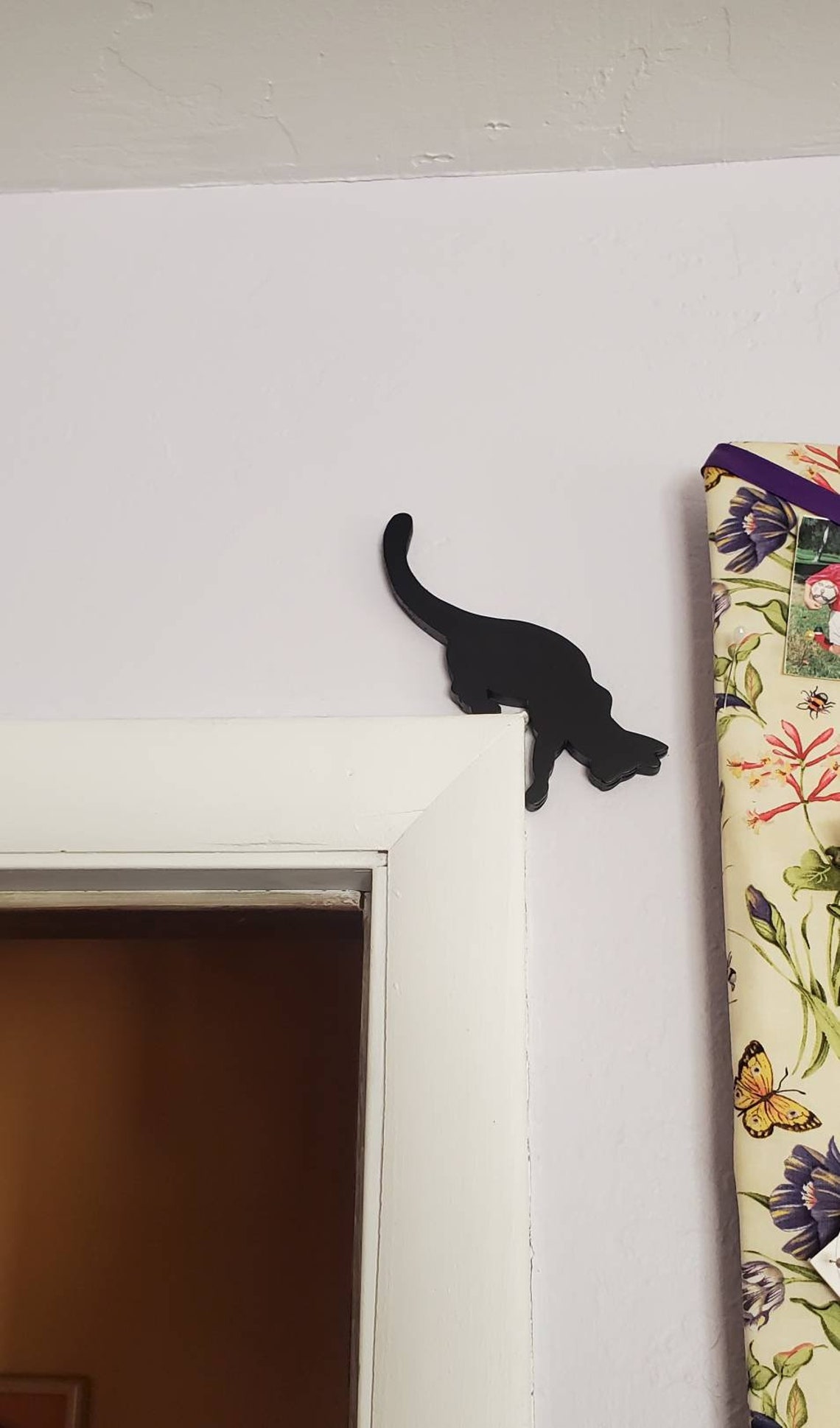 Cat Home Decor Door Frame Black Upside Down Multiple Colors Etsy