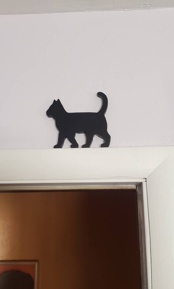 Cat Home Decor Door Frame Black Walking Multiple Colors Etsy