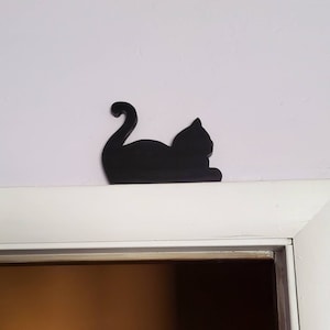 Cat Home Decor Door Frame Black Resting Multiple Colors