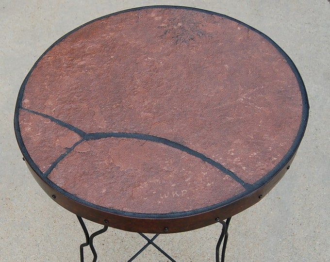 Wrap up 171: A natural stone topped accent table.