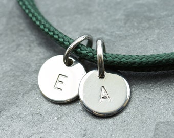 Armband Buchstabe II Segeltau Gravur vegan Freundschaftsamband kleines personalisiertes Geschenk