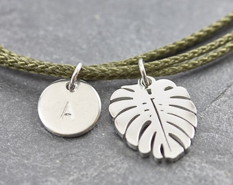 Jungle wrap bracelet with monstera leaf | Boho jewelry | Gift for women