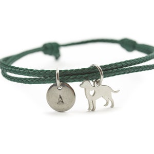 Bracelet dog stainless steel gray engraving vegan friendship doglover