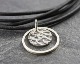 personalized gift bracelet jewelry leather bracelet Circle full moon brass stainless steel personalized jewelry with card