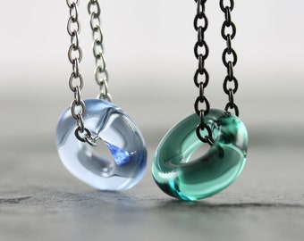 Organic Circle mini Pendant light blue