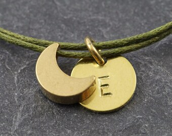 personalized gift moon bracelet engraving minimal vegan jewelry personalized gift