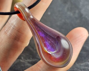 Universe 8 Glass Pendant Necklace Blue Violet - gifts for her gift idea girlfriend