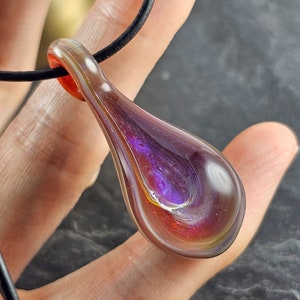 Universe 8 Glass Pendant Necklace Blue Violet - gifts for her gift idea girlfriend