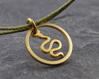jewelry Circle Snake bracelet brass minimal vegan