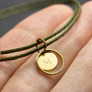 personalised gift Armband Gravur Circle minimal vegan personalisiert jewellery