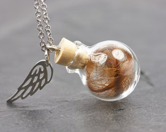 Wish ball heart, wings, dog gift for women – elegant chain to fill – gift idea for mom