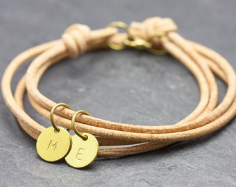 birthday gift Wrap Bracelet Nude Dot II Engraving Personalized Gift Leather Bracelet Women