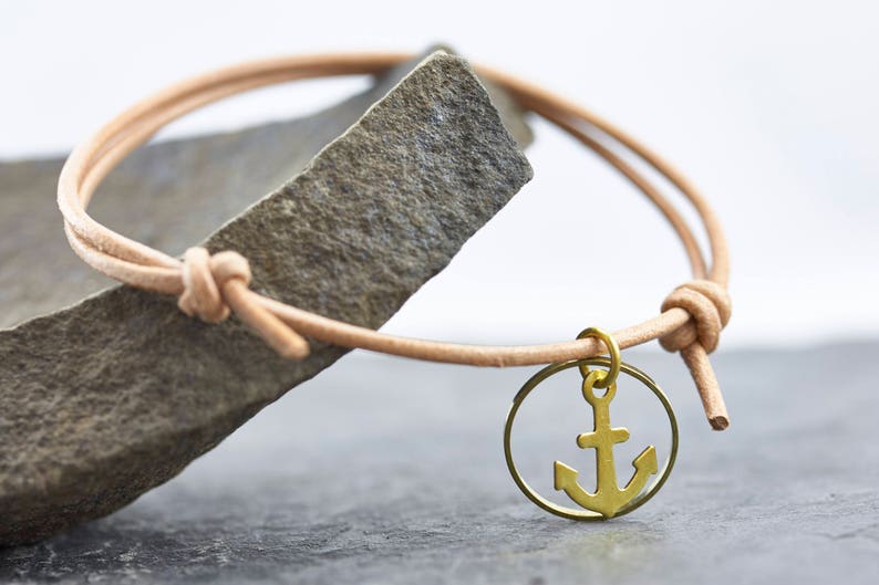 Bracelet Anchor Friendship Bracelet Love Leather Bracelet Adjustable Maritime Bracelet Women image 2