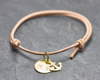 Anchor Bracelet Engraving Friendship Bracelet Letters Nude