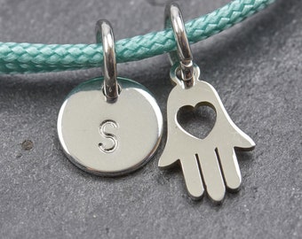 Bracelet Fatima's Hand Sailing Rope Engraving - Vegan Friendship Bracelet Small Personalized Gift for Valentine's Day Hamsa