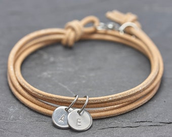 Wrap Bracelet Nude Stainless Steel Dot II Engraved Friendship Bracelet Personalized Gift Bracelet Women Handmade Jewelry