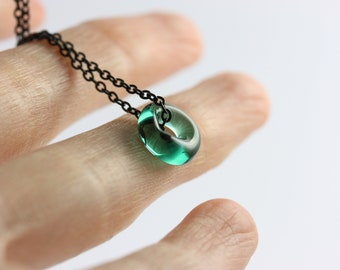 Organic Circle mini Pendant malachit