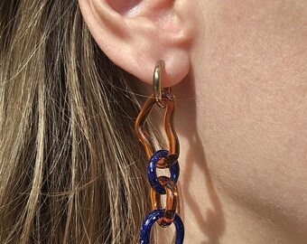 Cosmic Play - Glass Earrings out of fire RESERVIERT für ETSY DESIGNAWARD