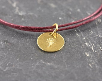 Dandelion Dandelion Bordeaux Red – Handmade Jewelry – Dandelion Pendant – Nature-Inspired Jewelry – Gift for Women