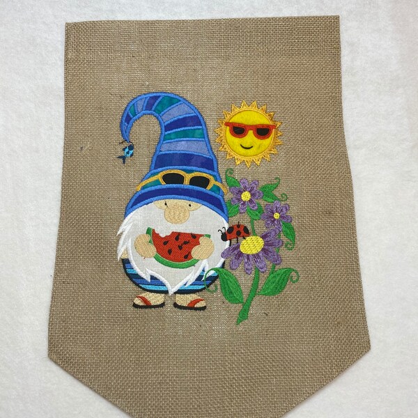 Embroidered Garden Flags Etsy