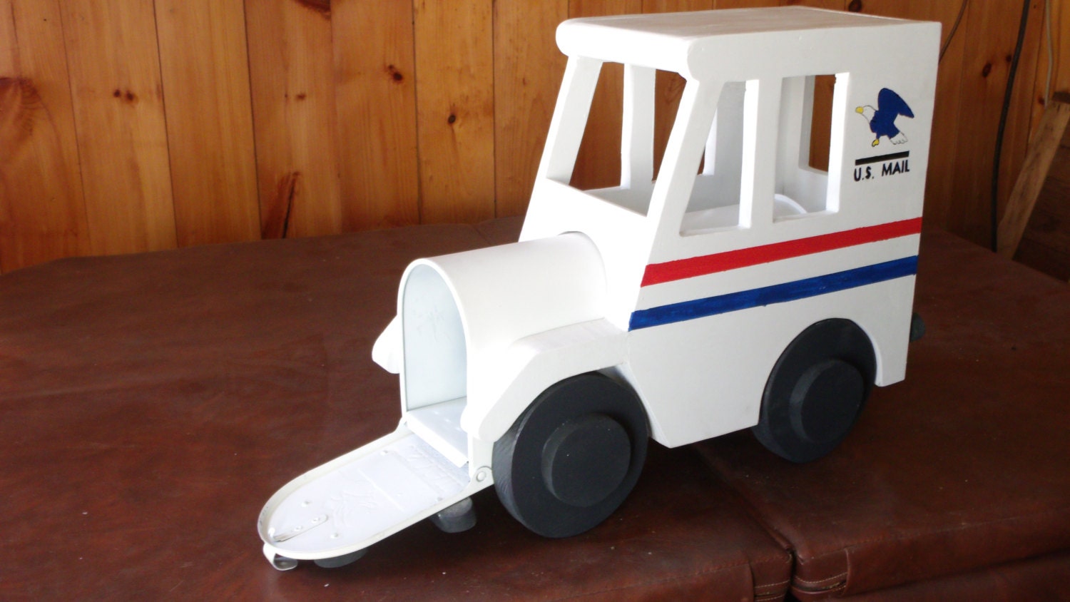 Handmade and hand painted mail truck. MADE TO ORDER 4/6 week Etsy