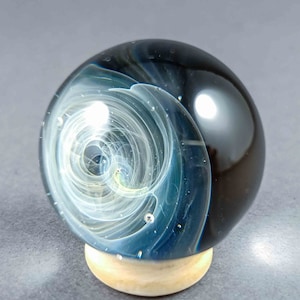 Handmade Fine Silver Fumed Glass Galaxy Marble, Borosilicate Marble, Heady Collectible Glass Marble, Art Collection