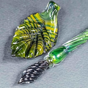 Gold and Silver Fumed Glass Dip Pen, Pen Pillow and Bottle of Ink, Glass Art Pen, Glass Calligraphy Pen, Functional Art, Gift for Writers