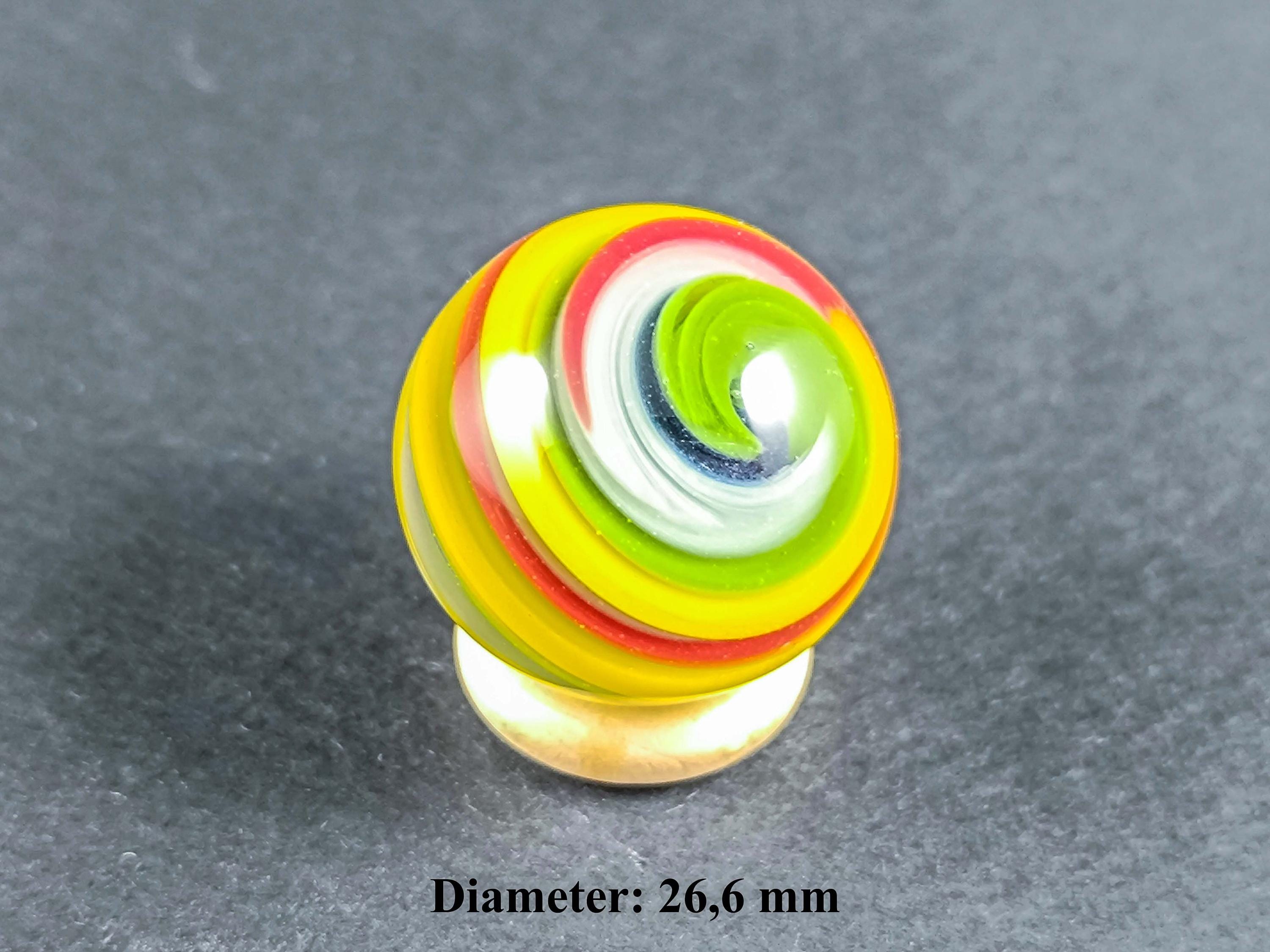 手作りのカラフルなガラスビー玉 - 26.6 mmのホウケイ酸ガラスのアート