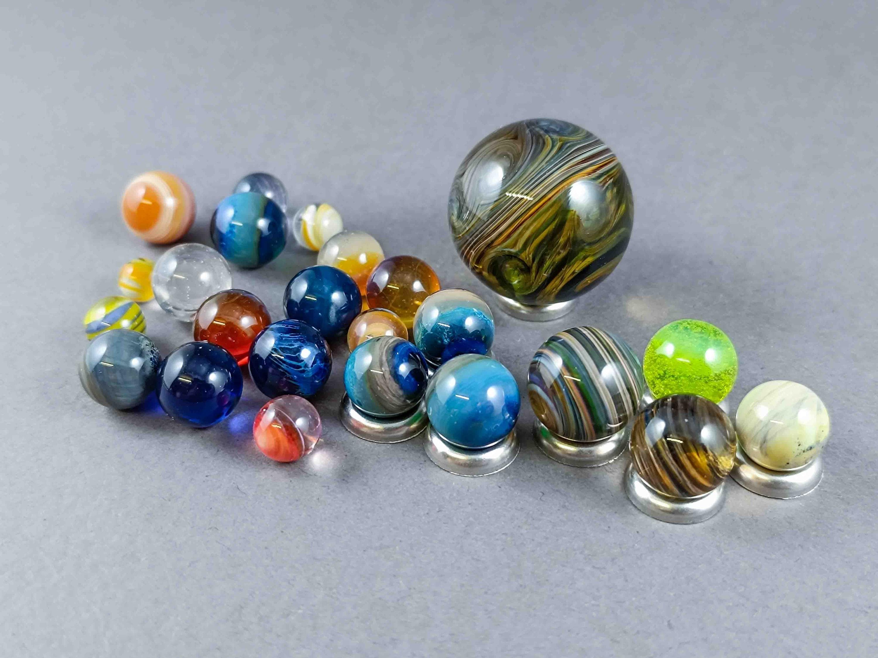 Mini Marbles Stone Large Marble Jar, Glass Vial Bottle Filled With Tiny Marbles, Corked ...