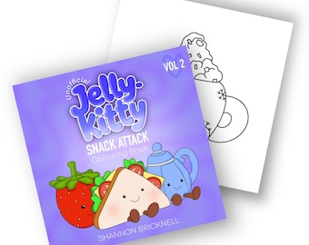 jellykitty - snack attack vol 2 colouring book - jellycat inspired