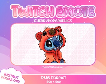 Emotka Twitch „Red Bear Stitch” (do pobrania cyfrowego)