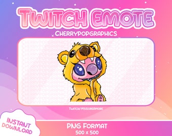 SŁODKI ŻÓŁTY kostium niedźwiedzia anioł emotka dla Twitch, inne warianty kolorystyczne dostępne Twitch Graphics