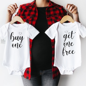 Buy One Get One Free Twin Bodysuits, Pregnancy Announcement For Twins, Twinning, Twin, We&#39;re Having Twins! Twinsies, Twin Newborn Gifts