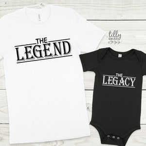 Die Legende Das Vermächtnis Vater Sohn Papa Tochter Passende Shirts, Passender Vater und Baby, Vatertagsgeschenk, Neugeborenen Geschenk, New Dad T-Shirt