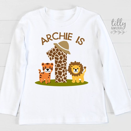 Clothing Unisex Kids Clothing Tops & Tees Children's birthday outfit handmade personalised personalised and made to order animal lover Birthday t-shirt 4- kids birthday t-shirt 