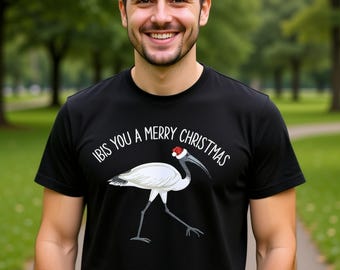 Ibis You A Merry Christmas T Shirt Funny Aussie Bin Chicken Xmas Tee