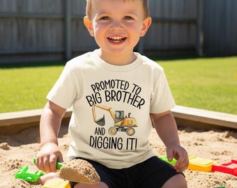 Promoted To Big Brother And Digging it T-Shirt, More Colours, Big Brother Under Construction Shirt