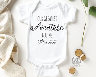 New Parents. Kid Outdoors Unique Baby Shower Outfit Future Explorer Adventure Baby Onesie Bodysuit Hiking Announcement one of a kind