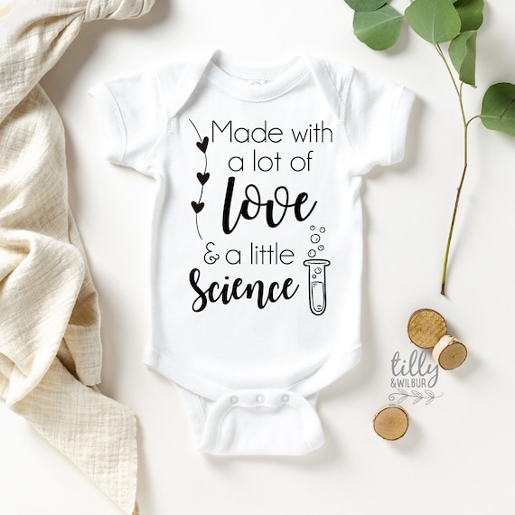 Made With A Lot of Love and A Little Science Baby Bodysuit, Pregnancy  Announcement, IVF Baby, We're Having A Baby, Worth the Wait, Newborn -   Canada