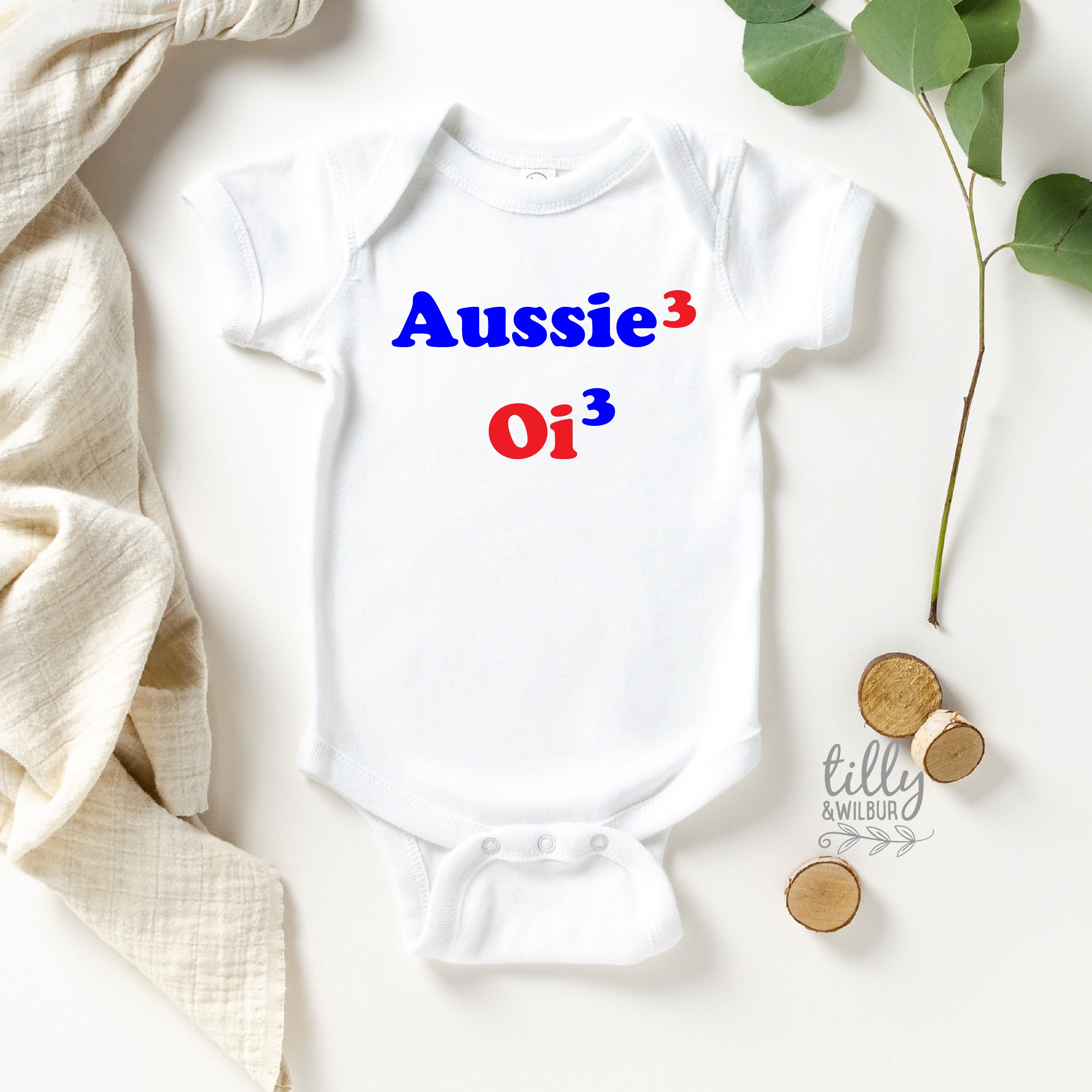 Aussie Aussie Aussie Oi Oi Oi Baby Bodysuit, Australia Day