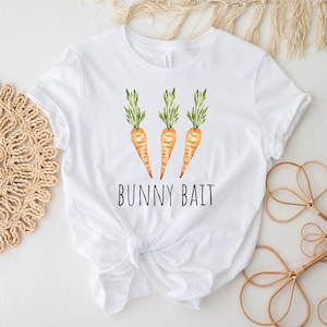 Bunny Bait T-Shirt, Easter T-Shirt, Rabbit T-Shirt, Funny Easter T-Shirt, Funny Easter Gift, Hip Hop Easter Clothing, Carrot Bunny T-Shirt