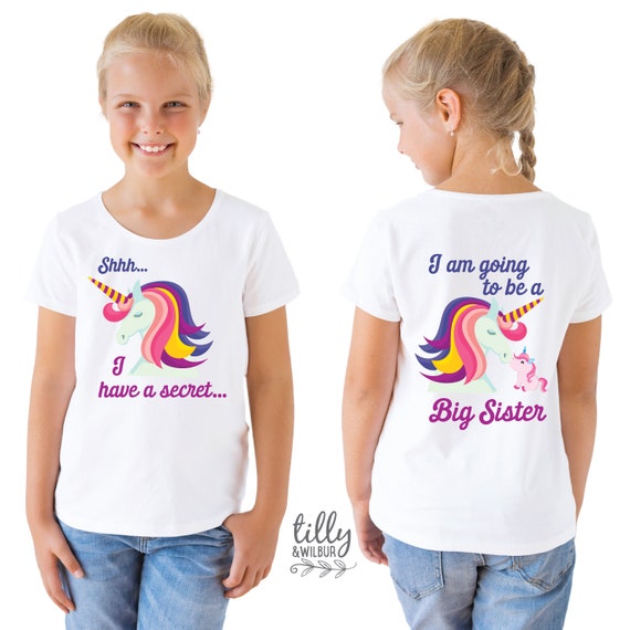 I'm Going To Be A Big Sister Again Unicorn T-Shirt For Girls I'm Going To Be A Big Sister Again Unicorn T-Shirt For Girls