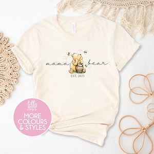 Camiseta de Mamá Osa con el Año de Estreno, regalo clásico de Winnie the Pooh para el Día de la Madre, regalo personalizado para mamá